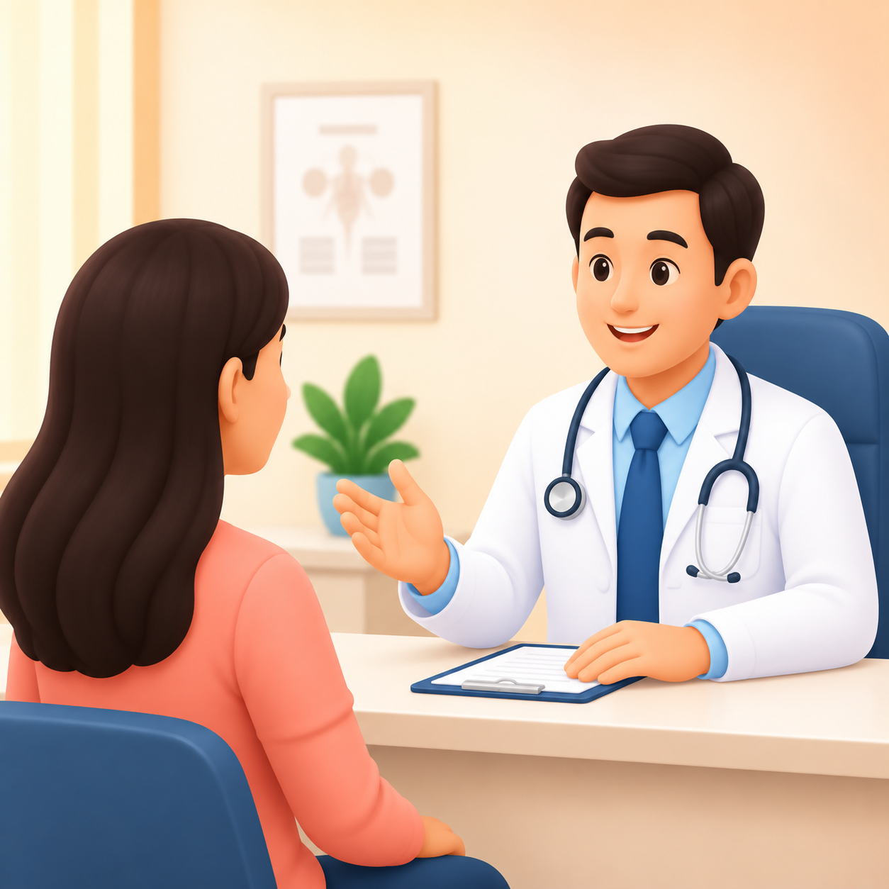 Face-to-face at clinic